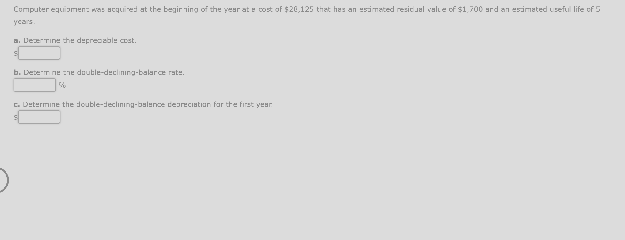 Solved Computer equipment was acquired at the beginning of