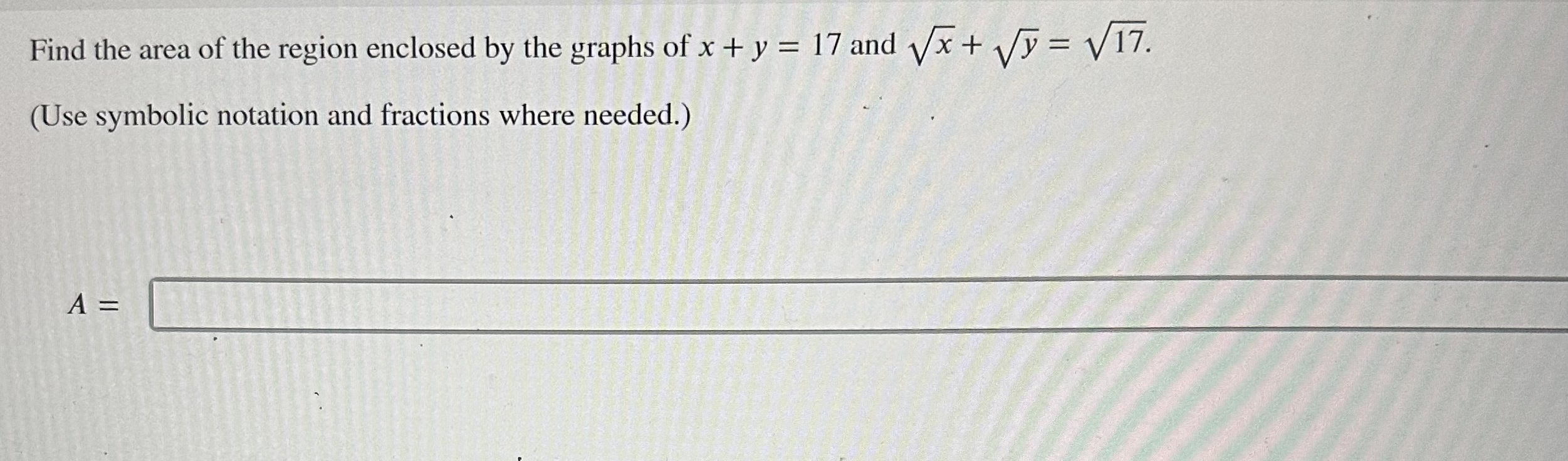 Solved Find the area of the region enclosed by the graphs of | Chegg.com