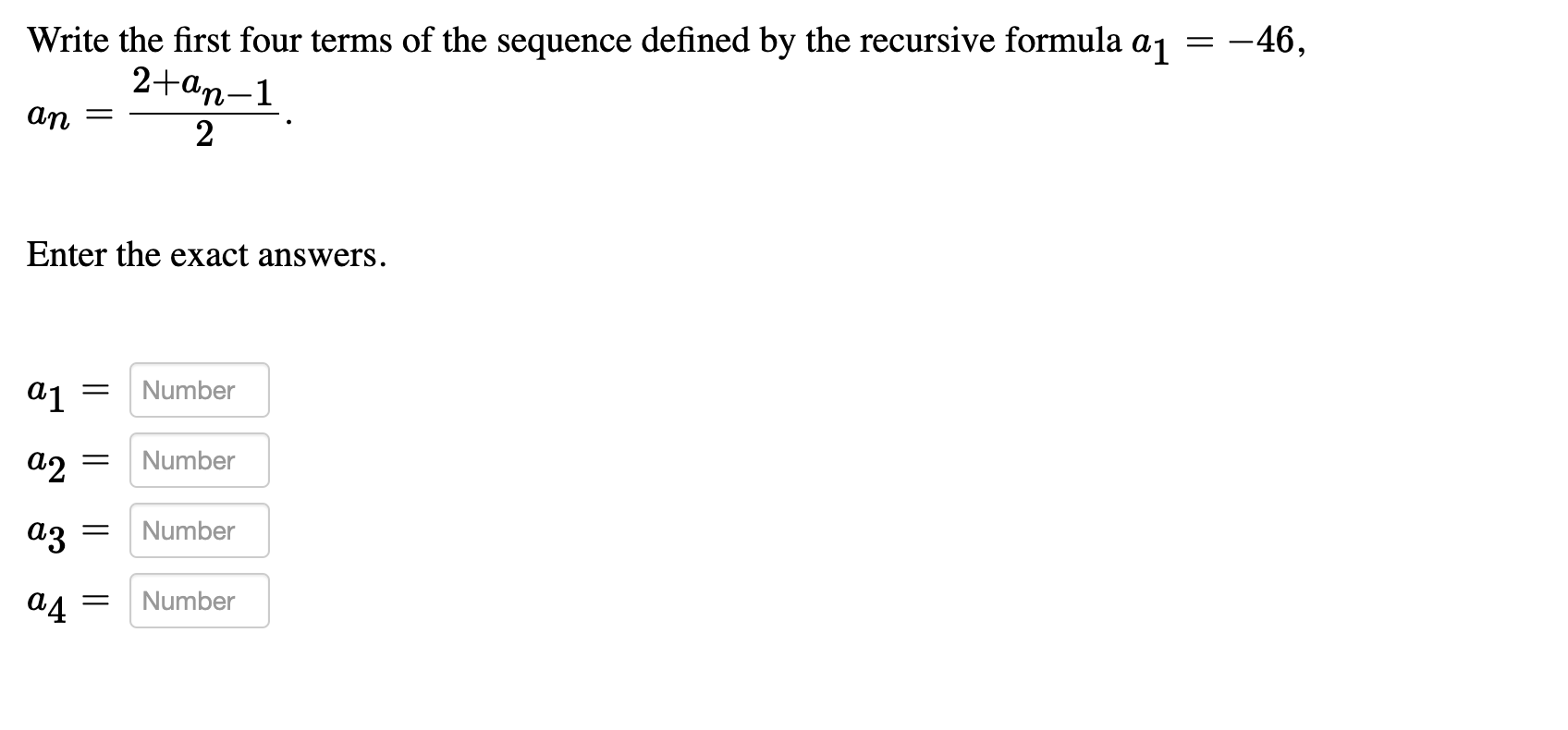 solved-46-a1-write-the-first-four-terms-of-the-sequence-chegg