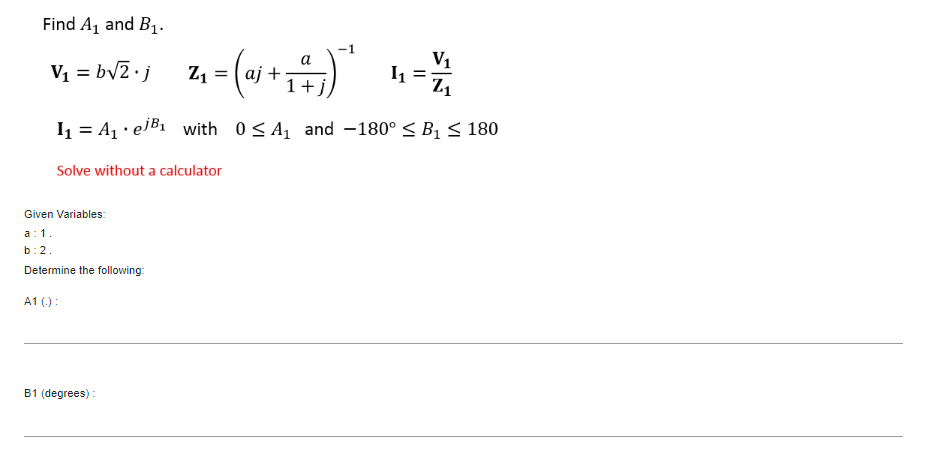 Solved Find A1 And B1. | Chegg.com