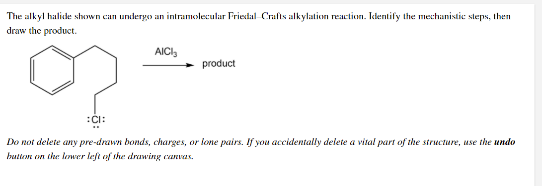 Solved The alkyl halide shown can undergo an intramolecular | Chegg.com