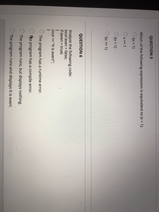 [solved] Question 5 Following Expression Equivalent X 1 01 X 1 Question 6 Analyze Following Code