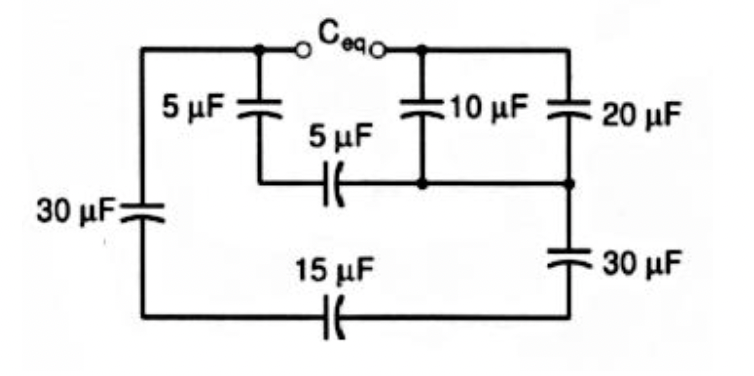 Solved Find the equivalent capacitance 𝐶𝑒𝑞 for the | Chegg.com