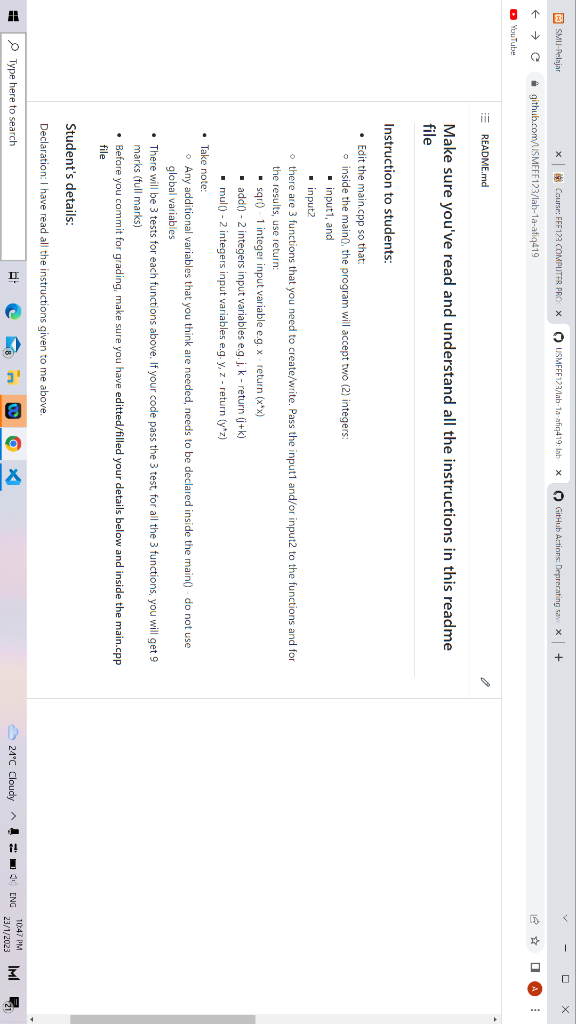 Solved Make sure you've read and understand all the | Chegg.com