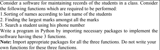 Solved Consider a software for maintaining records of the | Chegg.com