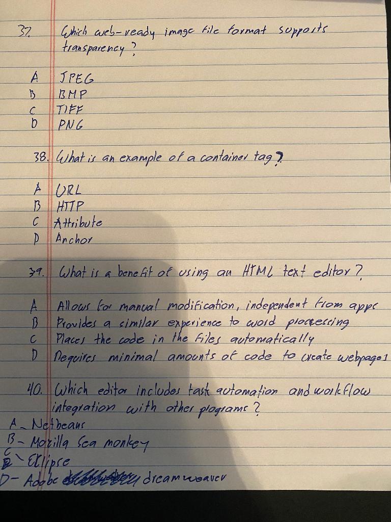 Solved 37 which webready image file format supports