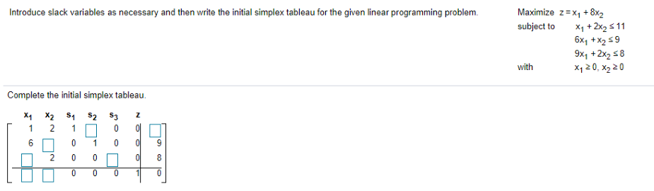 Solved Introduce slack variables as necessary and then write | Chegg.com
