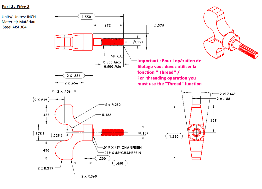 Solved Assembly/ Assemblage ITEM NO. 1 2 3 PART NUMBER PO02 | Chegg.com