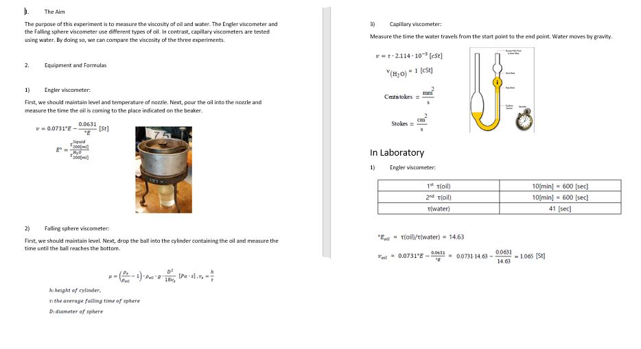 viscosity experiment sphere