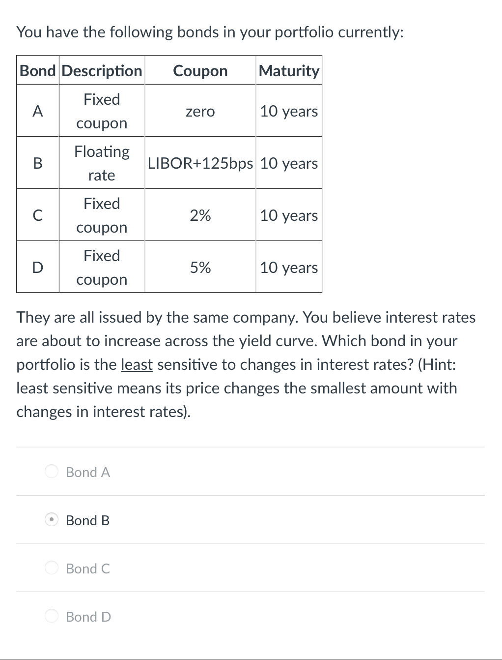 Solved You Have The Following Bonds In Your Portfolio | Chegg.com