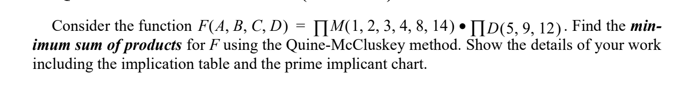 Solved Consider The Function F A B C D I1m 1 2 3 4