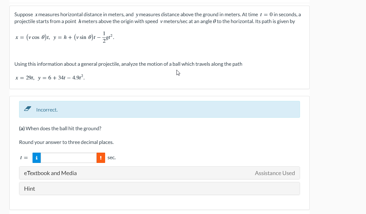 Solved Suppose x measures horizontal distance in meters, and | Chegg.com