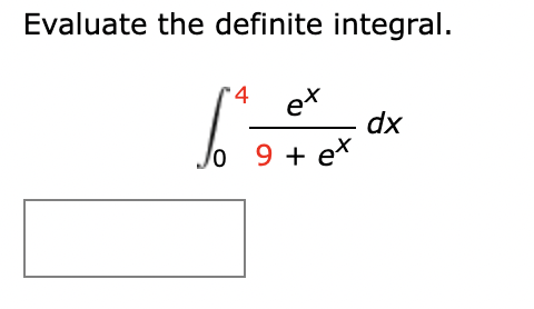 Solved Evaluate the definite integral. ∫049+exexdx | Chegg.com