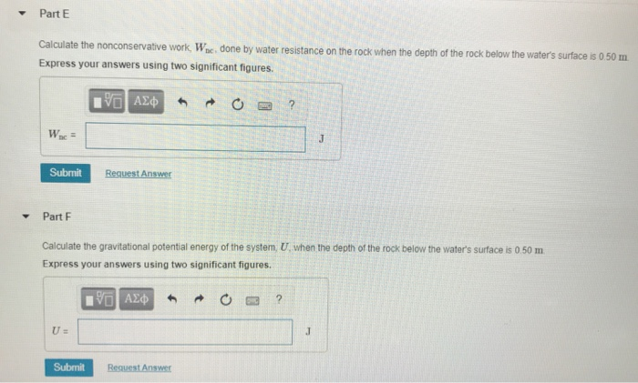Solved A 2.3 kg rock is released from rest at the surface of | Chegg.com