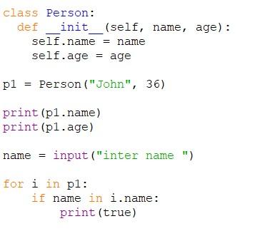 Solved I want the program to print true if name in p1 | Chegg.com