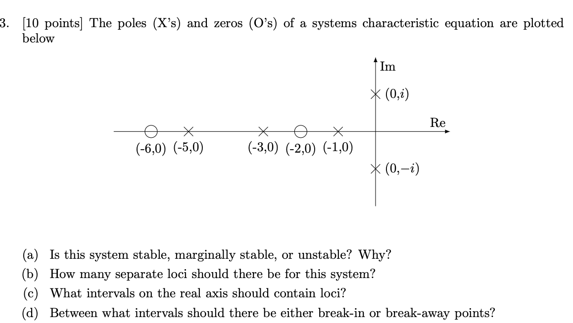 Solved 3. [10 points) The poles (X's) and zeros (O's) of a | Chegg.com