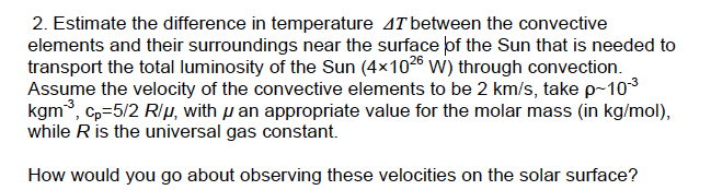 2. Estimate the difference in temperature At between | Chegg.com