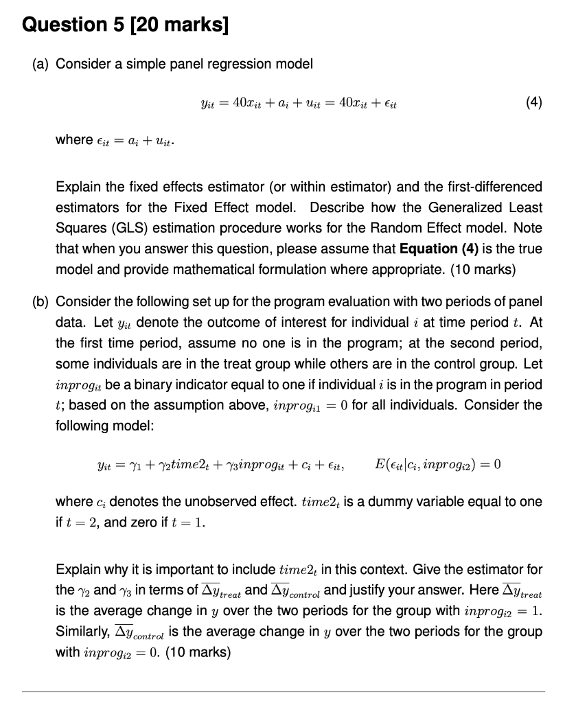 solved-question-5-20-marks-a-consider-a-simple-panel-chegg