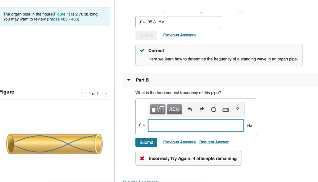 Solved The organ pipe in the figure(Figure 1) is 2.70 m | Chegg.com