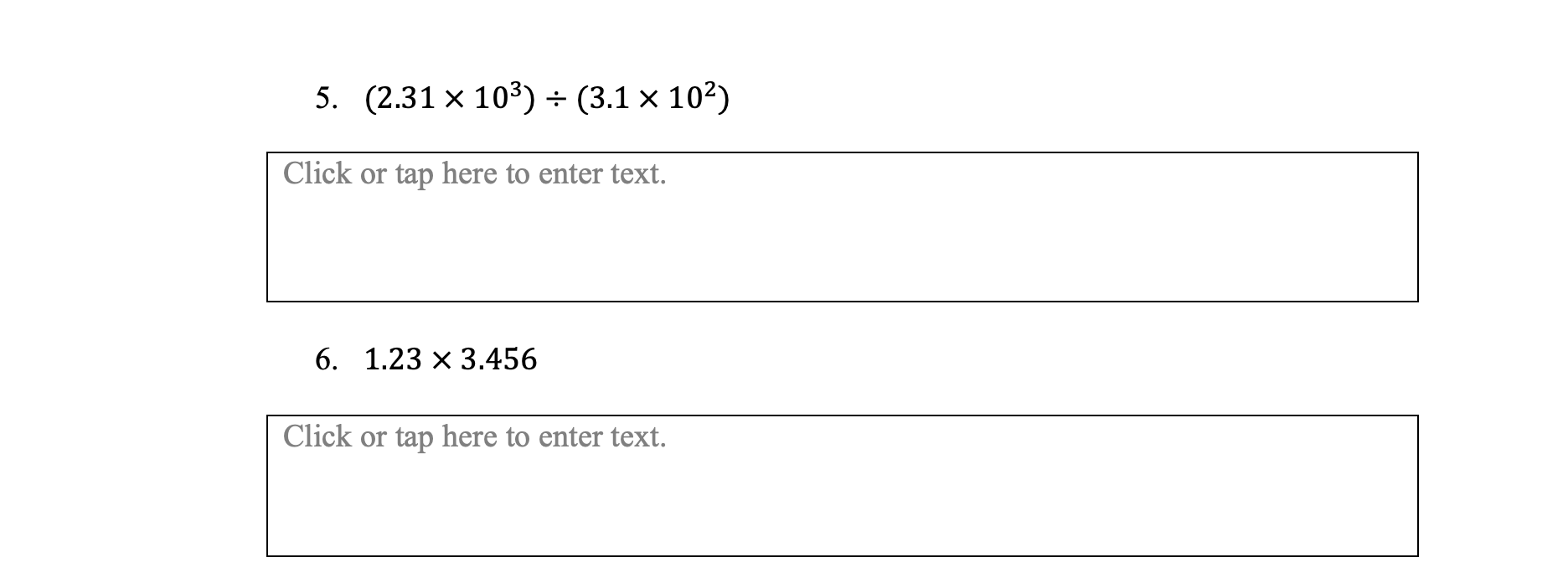 Solved Solve the following math problems and write their | Chegg.com