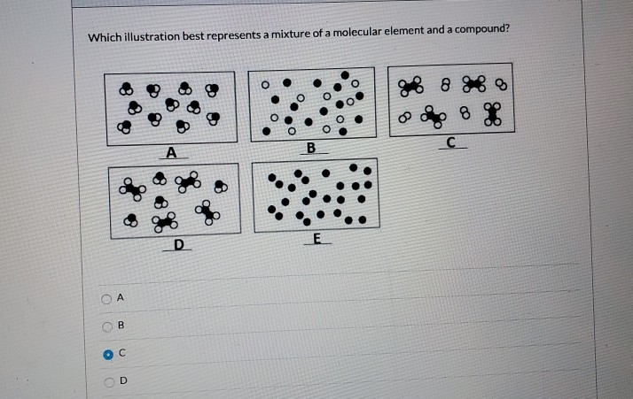 Solved Which Illustration Best Represents A Mixture Of A | Chegg.com