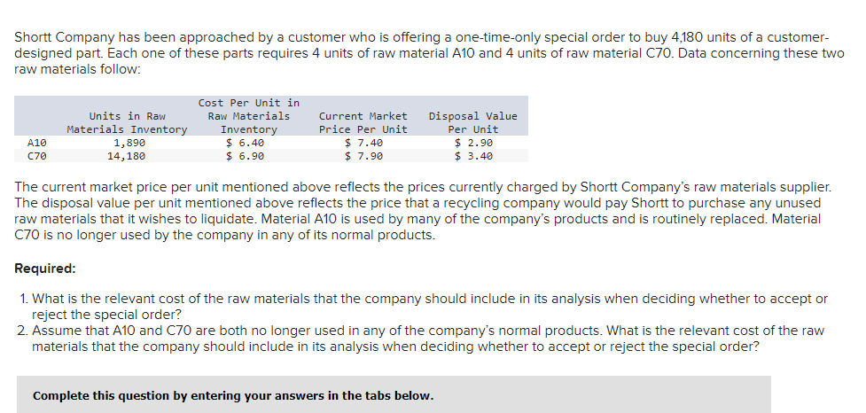 Solved Shortt Company has been approached by a customer who 