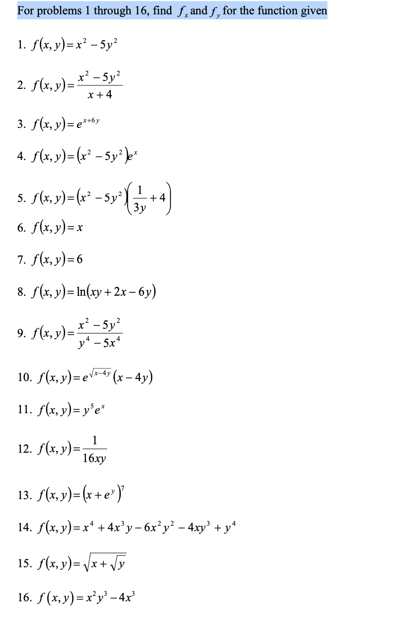 solved-for-problems-1-through-16-find-fx-and-fy-for-the-chegg