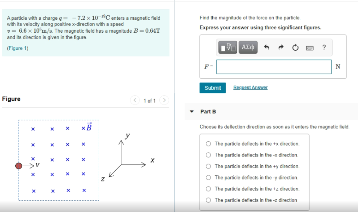 Solved Find The Magnitude Of The Force On The Particle. | Chegg.com