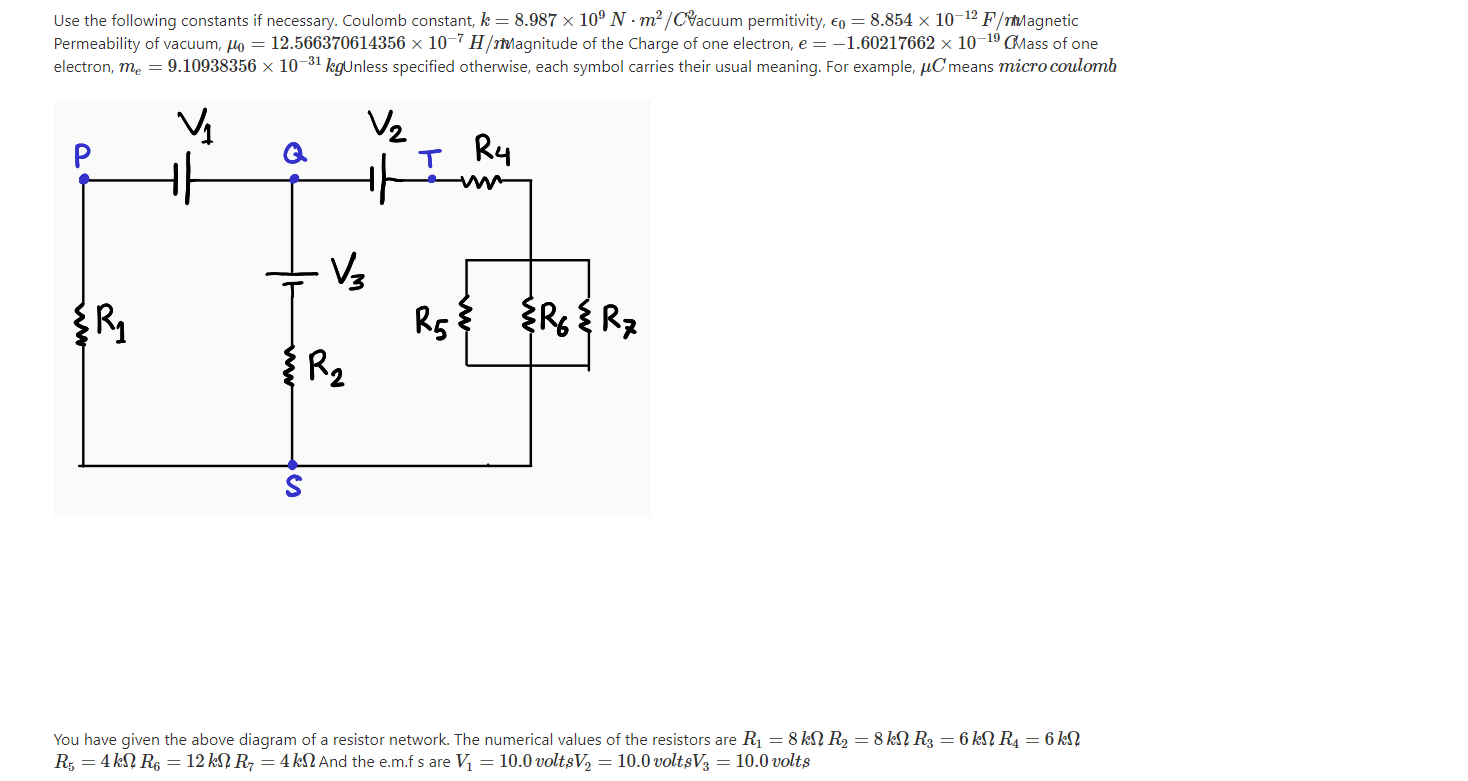 Solved Use the following constants if necessary. Coulomb | Chegg.com