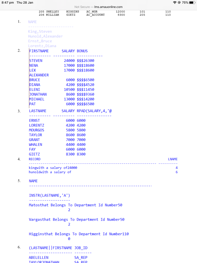 Use the Employees table (copy and paste the code in | Chegg.com