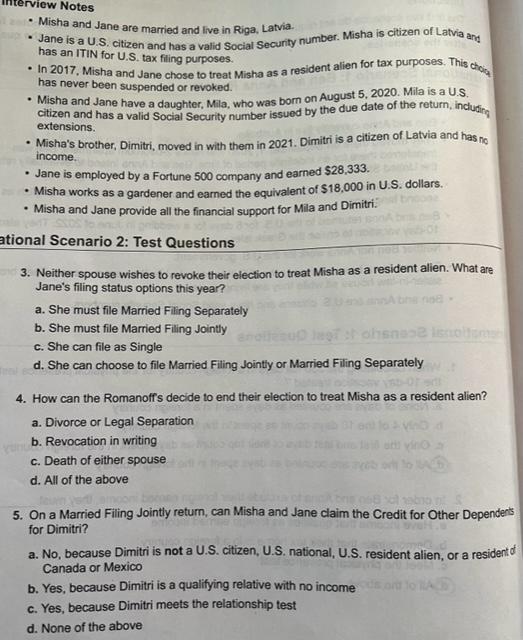 Solved 6. On a married filing jointly return, Misha and Jane