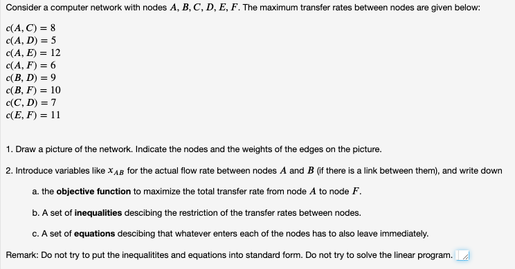 Consider A Computer Network With Nodes A B C D E Chegg Consider A Computer Network With Nodes A B C D E Chegg
