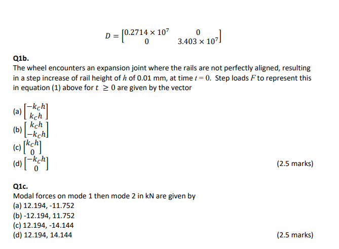 Solved Question 1 (20 marks total) Write the correct | Chegg.com