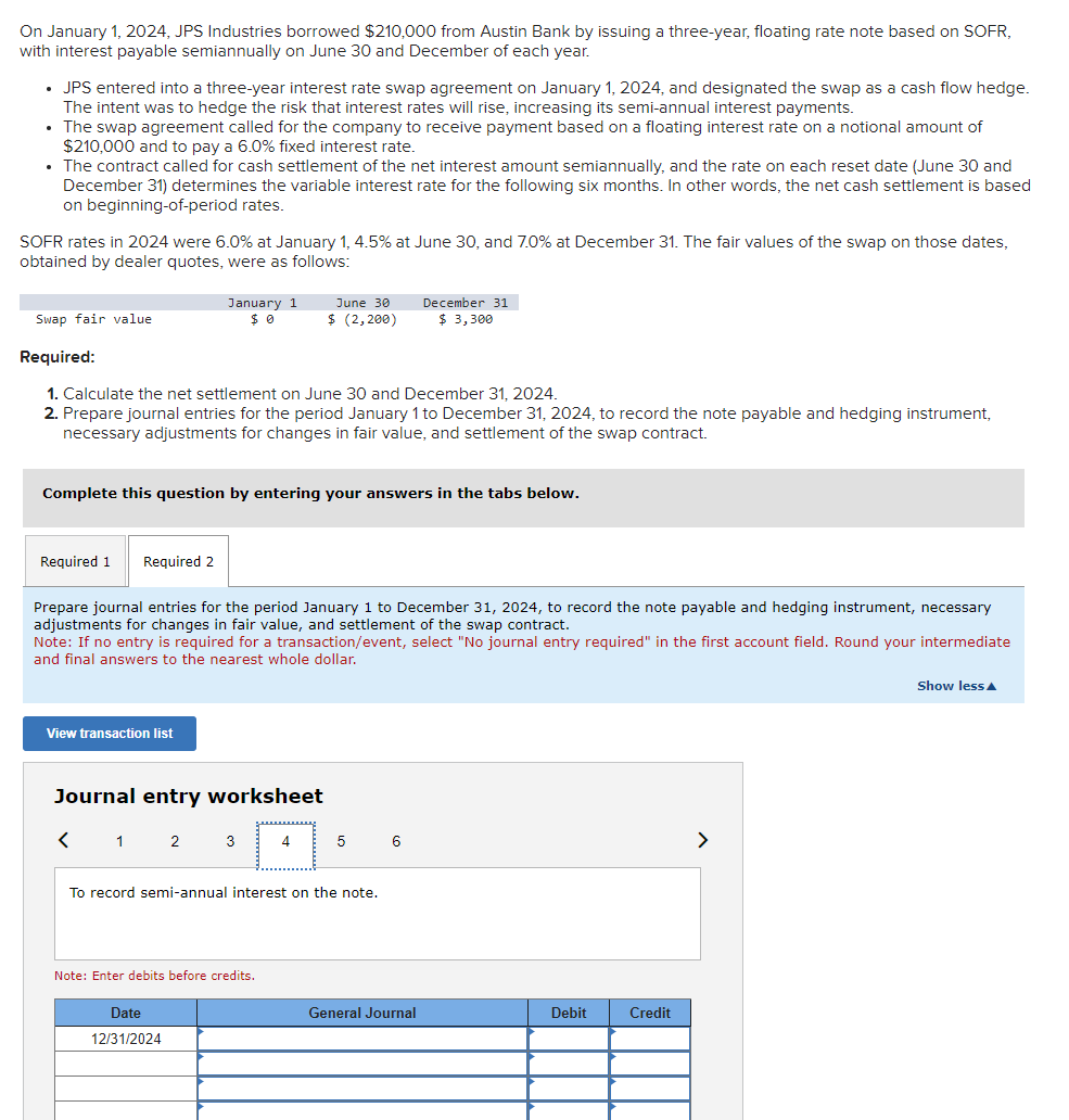 Solved On January 1 2024 JPS Industries Borrowed 210 000 Chegg Com   PhpPPP2Lc