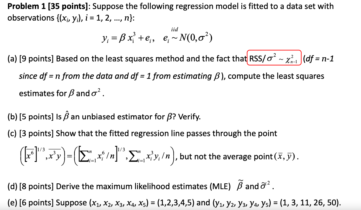 Solved Iid Problem 1 35 Points Suppose The Following R Chegg Com