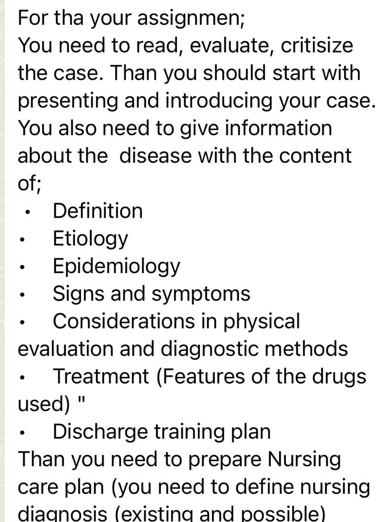 Solved 2. CUSHING SYNDROME AND CARE MANAGEMENT CASE SCENARIO