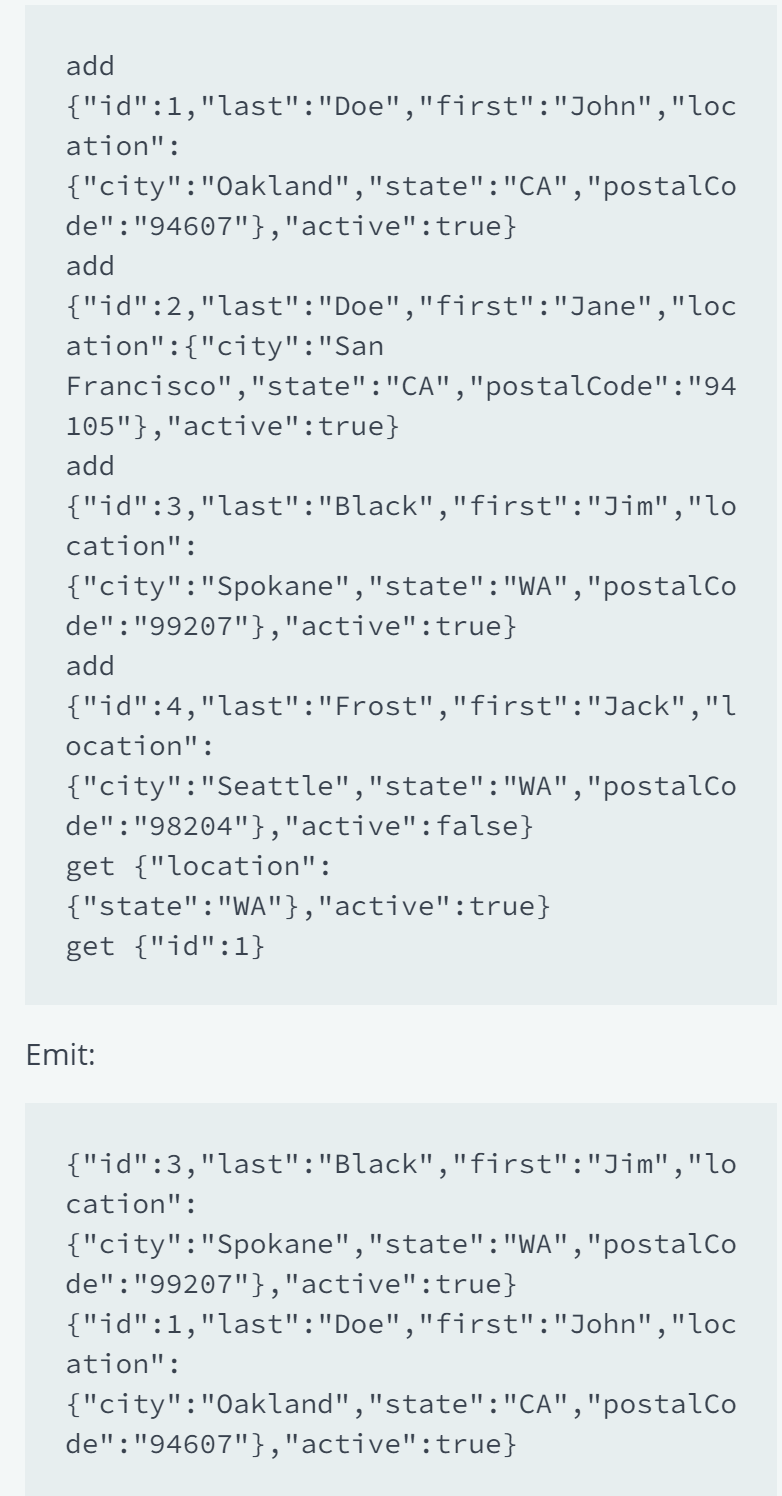 Solved 1. Query by Example JSON document store Query By | Chegg.com