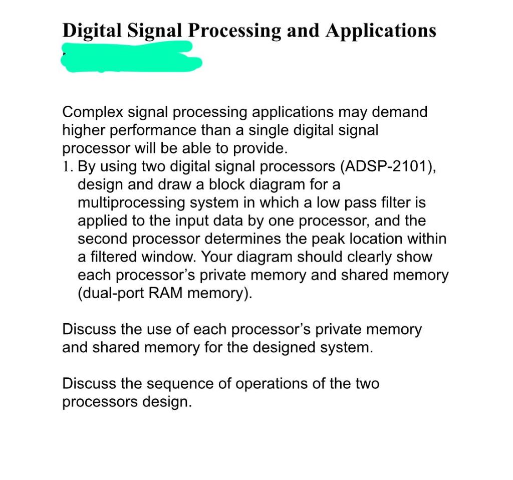 Solved Digital Signal Processing And Applications Complex | Chegg.com