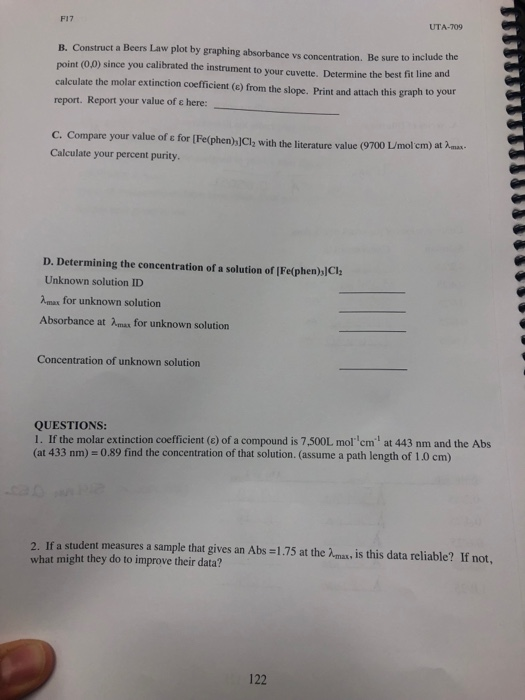 Solved F17 Uta 709 B Construct A Beers Low Plot By Graphing Chegg Com
