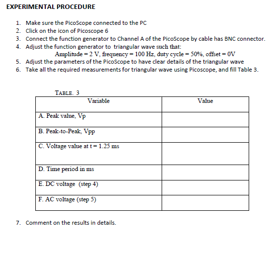 Solved OBJECTIVES Use function generator to generates ac | Chegg.com