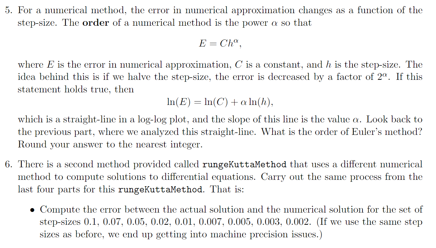 5. For A Numerical Method, The Error In Numerical | Chegg.com