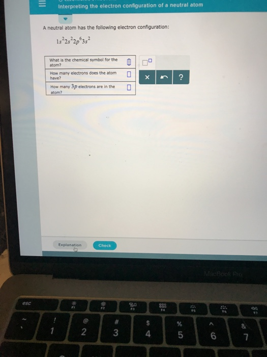 Solved Interpreting the electron configuration of a neutral | Chegg.com
