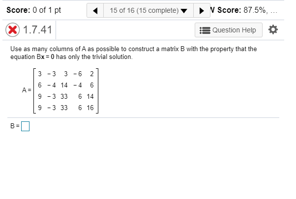 Solved Score: 0 of 1 pt 15 of 16 (9 complete) W Score: | Chegg.com