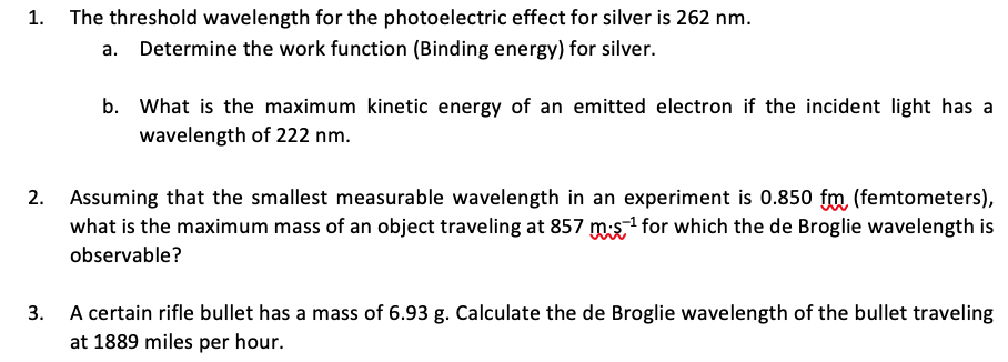 in a photoelectric effect experiment the threshold chegg