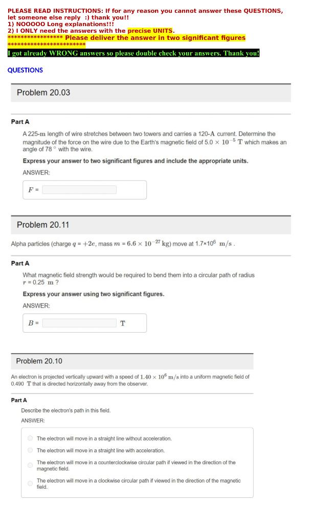 Solved PLEASE READ INSTRUCTIONS: If for any reason you | Chegg.com