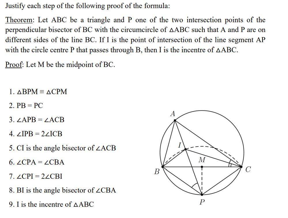 Solved Justify each step of the following proof of the | Chegg.com