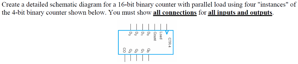 Solved Create a detailed schematic diagram for a 16-bit | Chegg.com