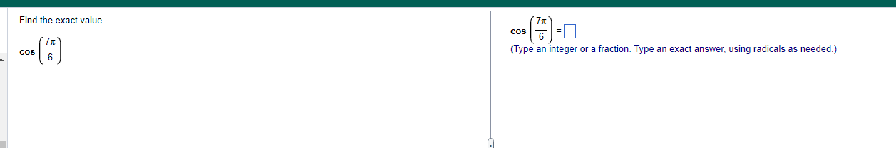 Solved Find the exact function value. tan67π tan67π= | Chegg.com
