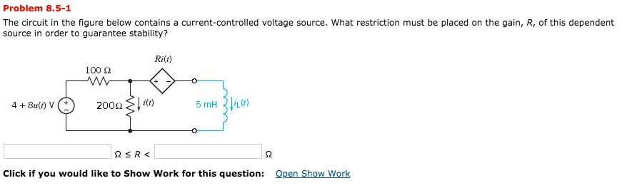 Solved Problem 8.5-1 The Circuit In The Figure Below | Chegg.com