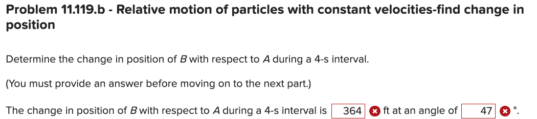 Solved Required Information Problem 11.119 - Relative Motion | Chegg.com